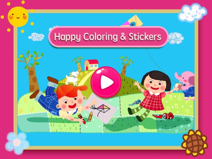 Färbung  Aufkleber Welt ABC