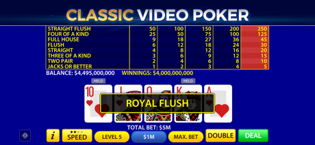 Hack Video Poker by Pokerist for free cheat codes