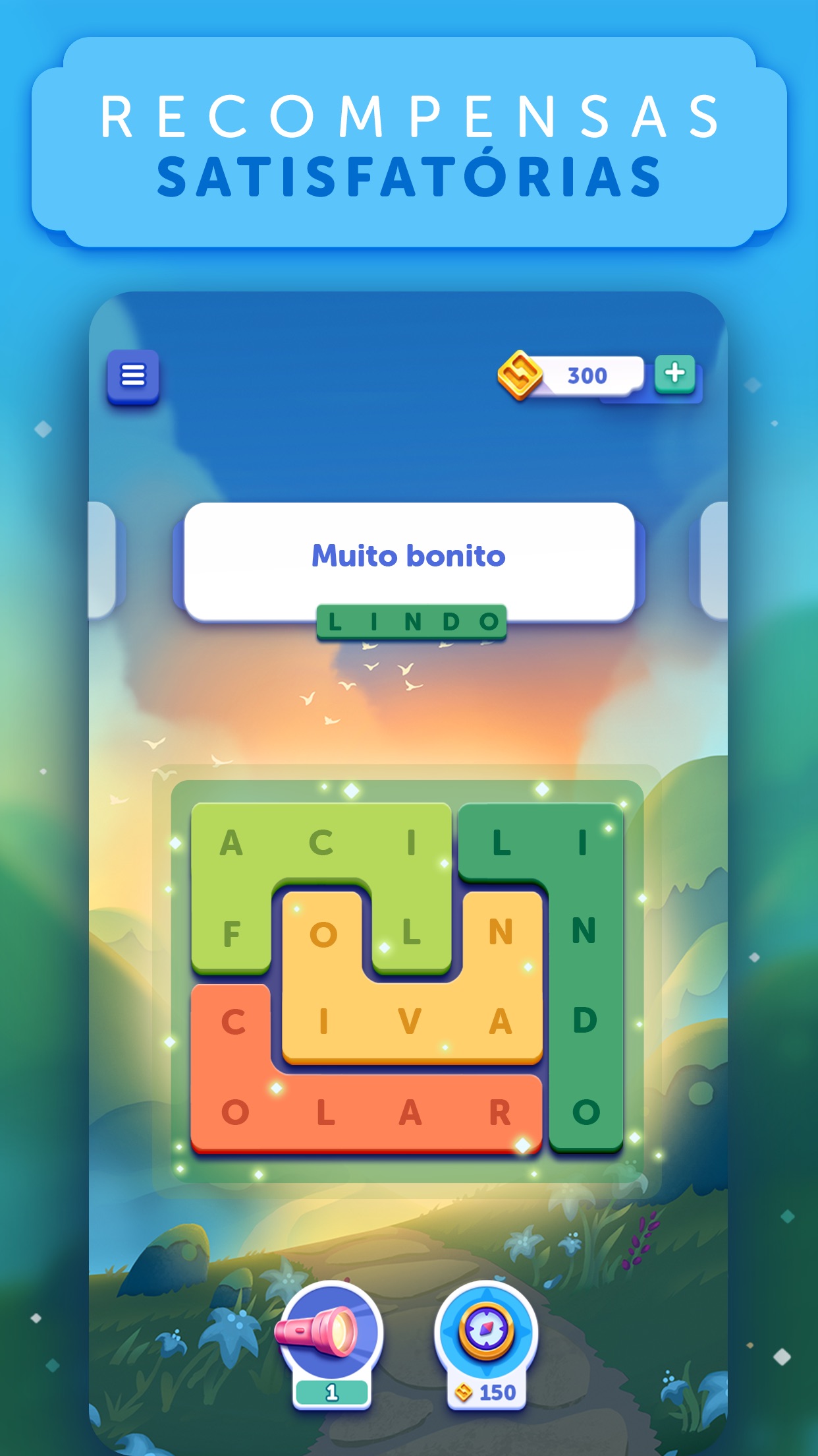 Screenshot do app Word Lanes: Trivia Relaxante