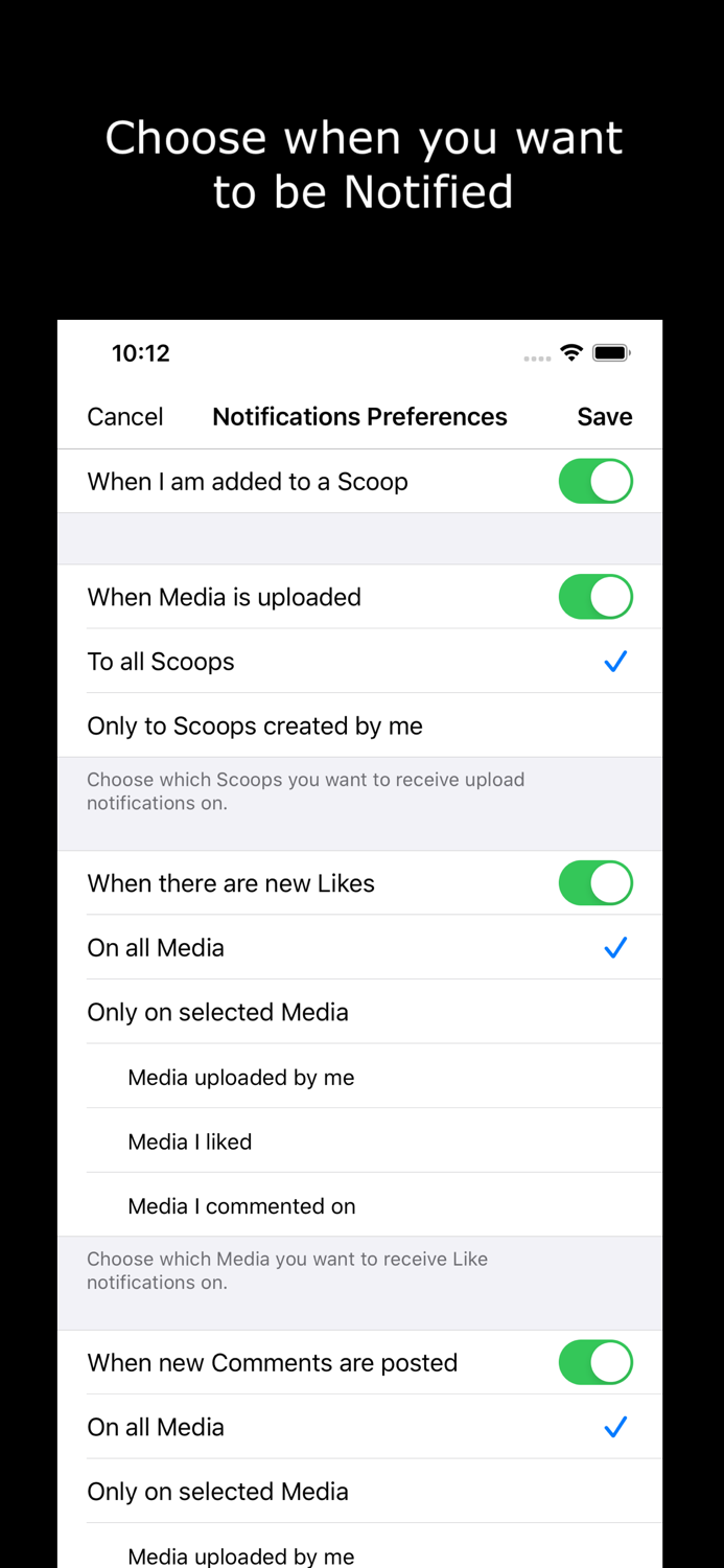 Scoops - Photo Sharing App
