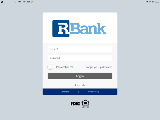 R.Bank iPad screenshot 1 - Finance app
