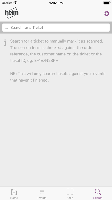 Helm Tickets Screenshot