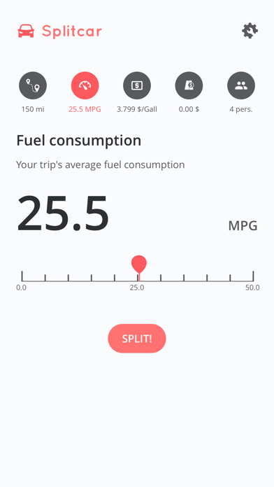 Splitcar - Gas cost calculator screenshot 2