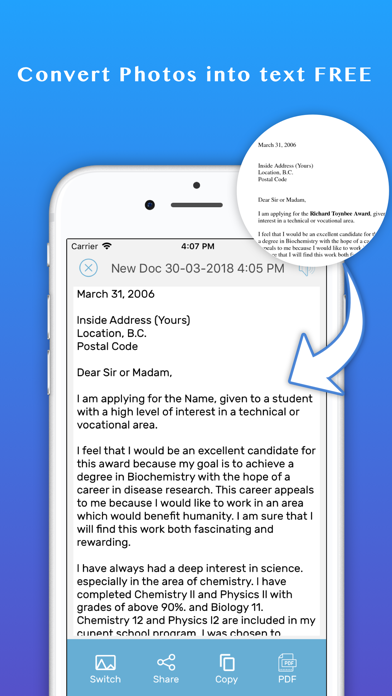 Screenshot #1 pour DocScanner - Image to text
