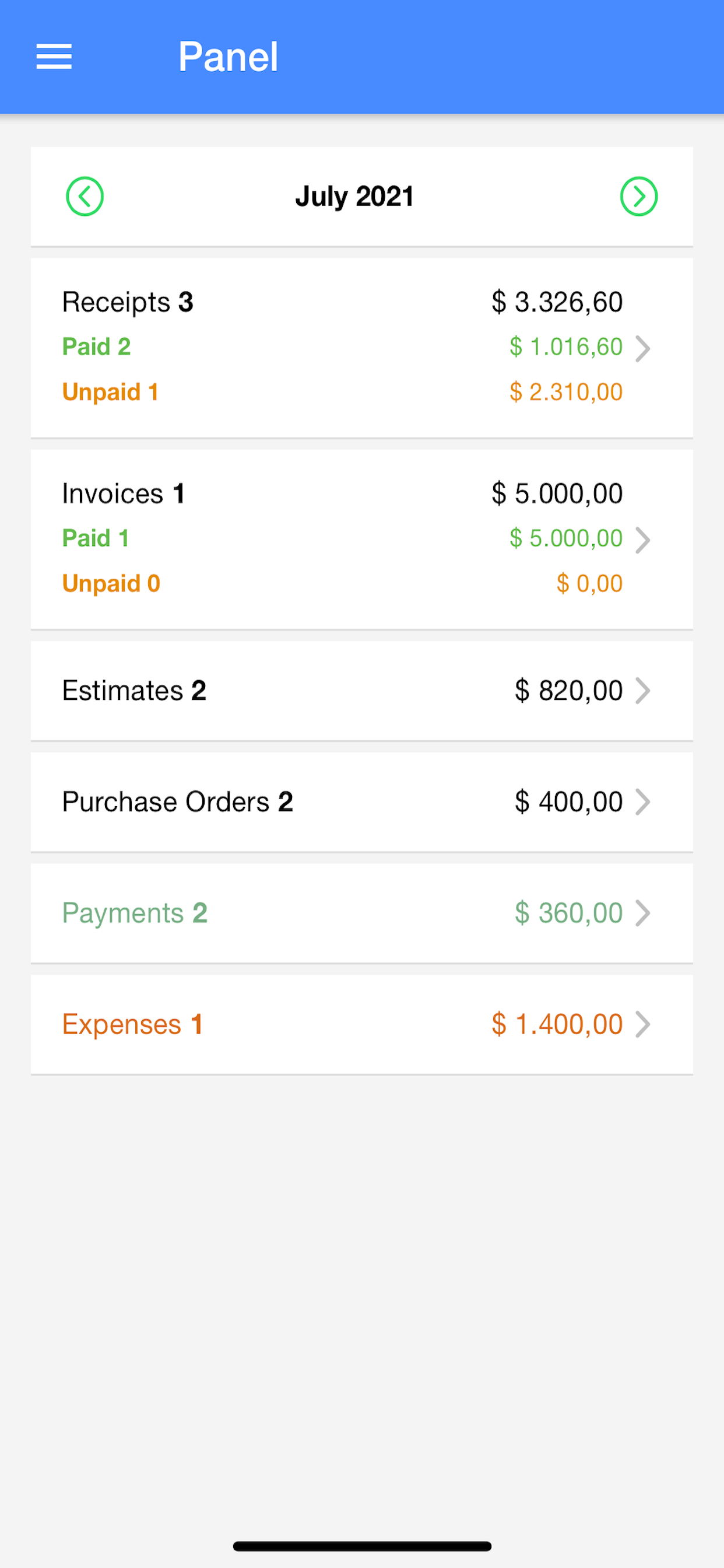 Invoice, Receipt & Estimate
