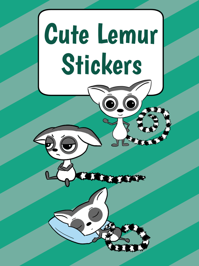 Cute Lemur Stickers