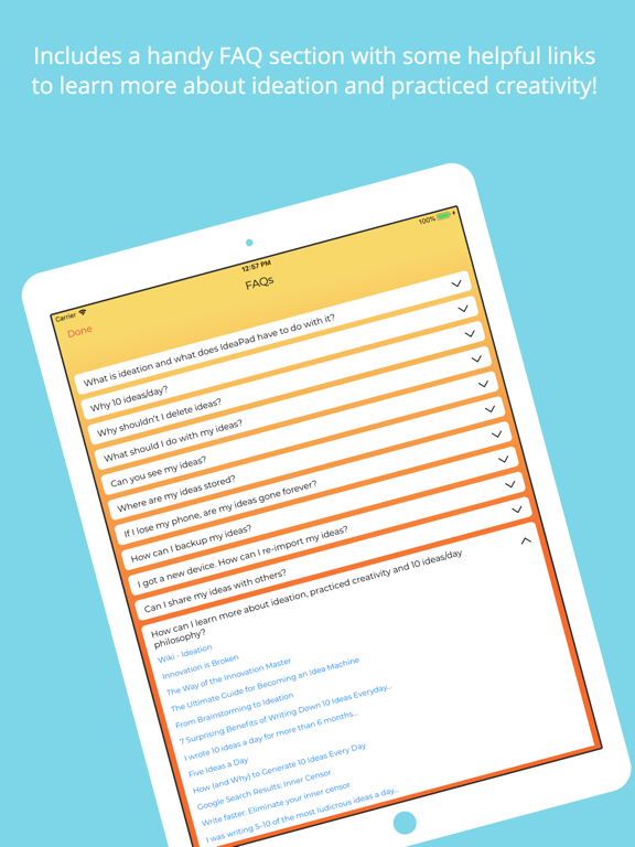 IdeaPad: Practice Creativity iPad screenshot 6 - Productivity app