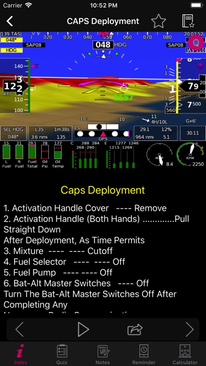 Cirrus SR20 Flight Checklist