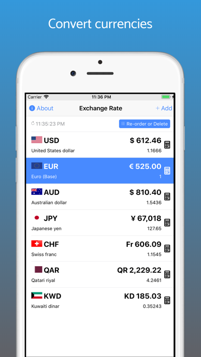 Screenshot #1 pour Exchange Rate Converter Live