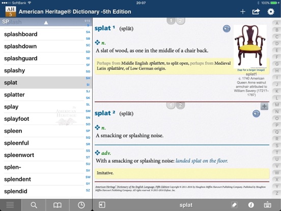 American Heritage Dictionary 5 iPad screenshot 5 - Reference app