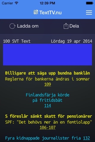 TextTV.nu - SVT Text TVのおすすめ画像1