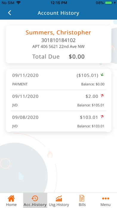 NUG Customer Central Screenshot