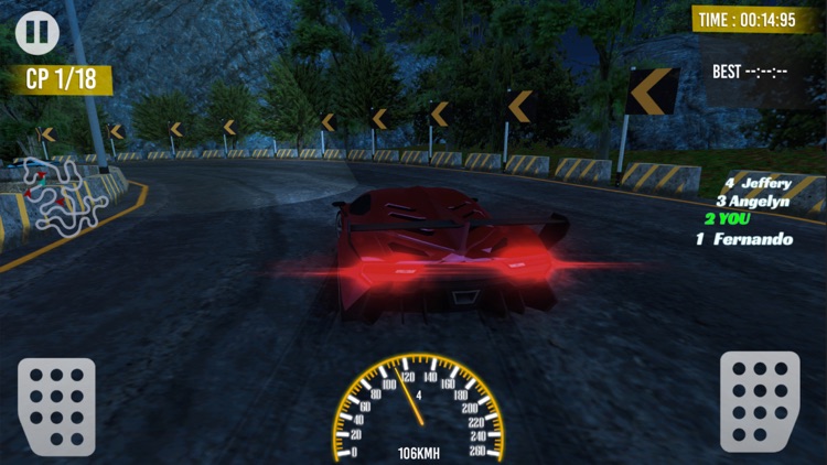 Night Race Mountain Car Racing screenshot-3