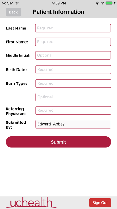 UCH Burn Consult Screenshot