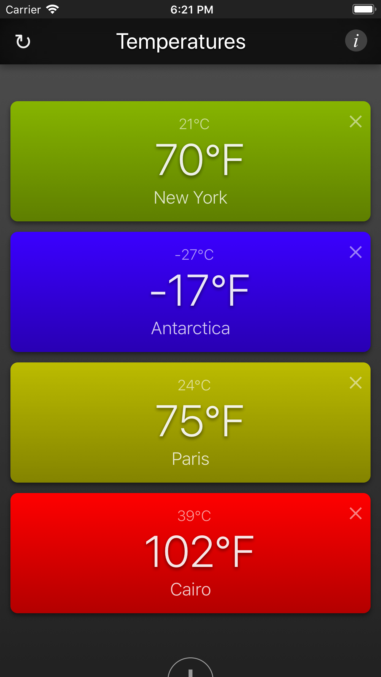 Temperatures App screenshot 7