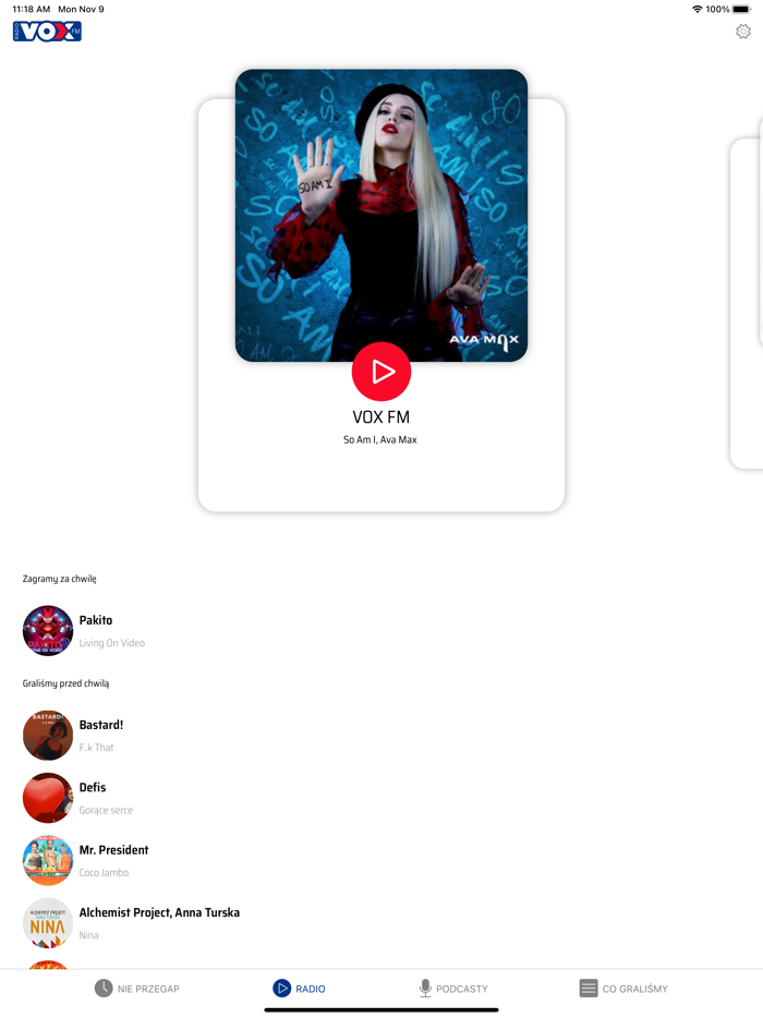 VOX FM - radio internetowe