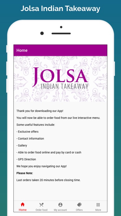 Screenshot #1 pour Jolsa Indian Takeaway
