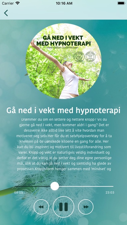 Gå ned i vekt med hypnoterapi