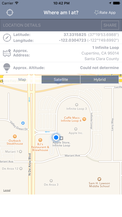 Where Am I At? - GPS Maps App Screenshot