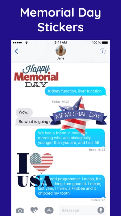 Memorial Day Greetings Sticker screenshot 2