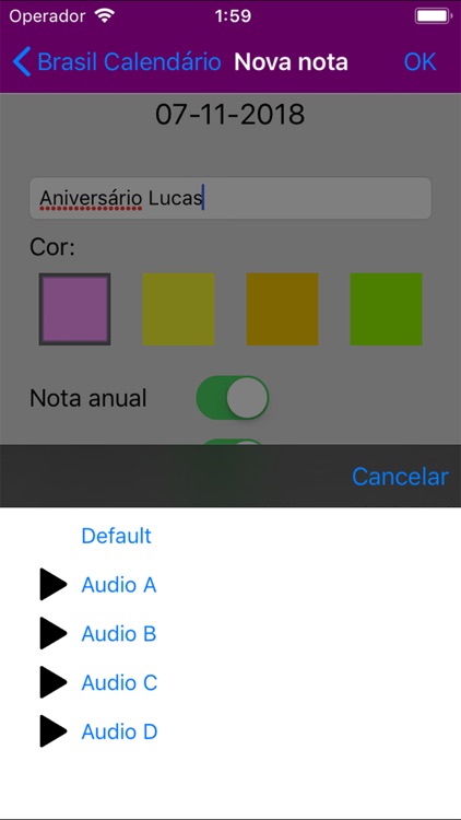 Calendário 2019 Brasil