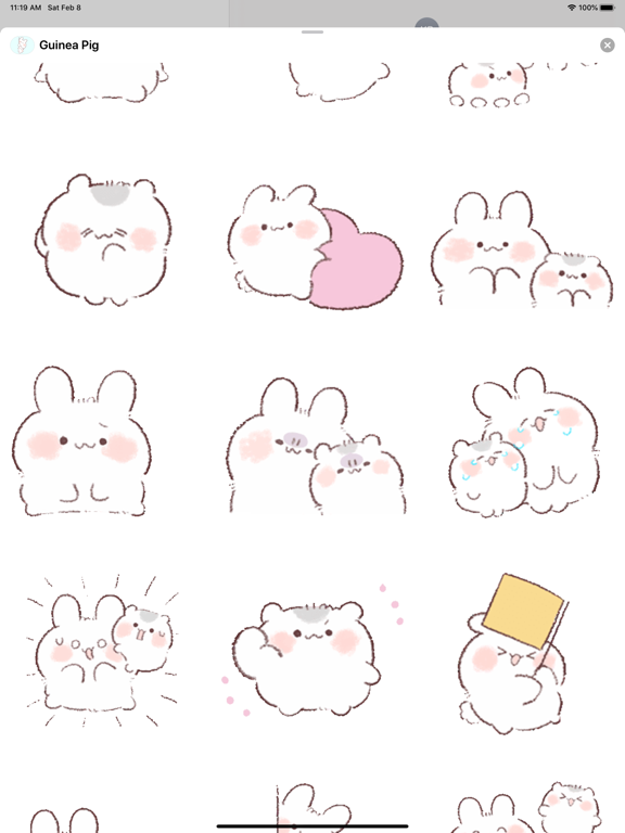 Guinea Pig Animated iPad screenshot 2 - Stickers app