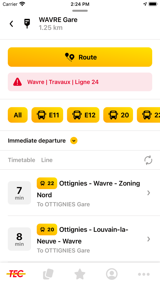 #7. TEC (iOS) 由: Operateur de Transport de Wallonie SA