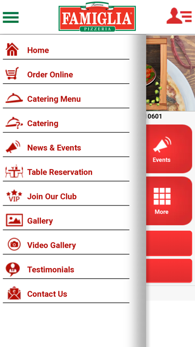 Famous Famiglia Pizzeria WP screenshot 2