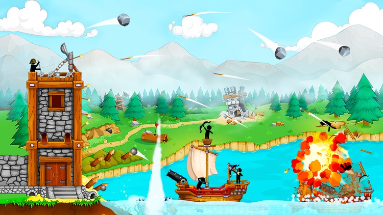 The Catapult: stick man game screenshot-5