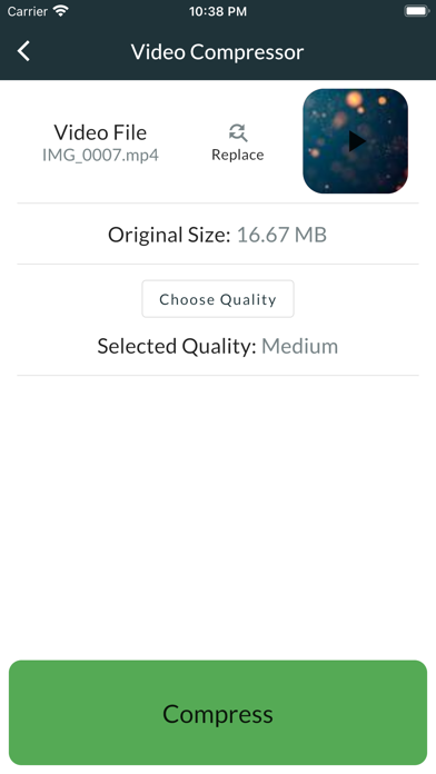 Video Compressor & Editor App Screenshot