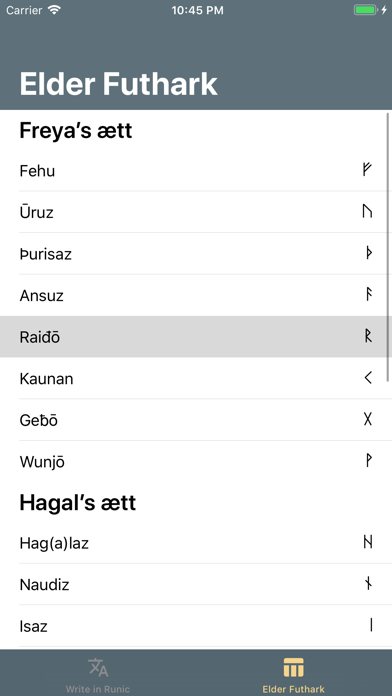 Write in Runic Screenshot