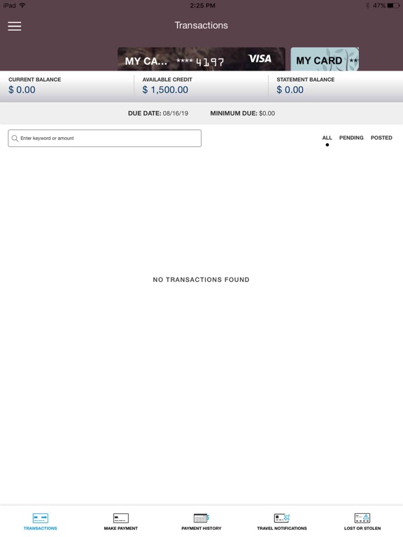 Natco Card Manager iPad screenshot