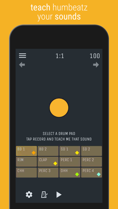 HumBeatz Schermata dell'app