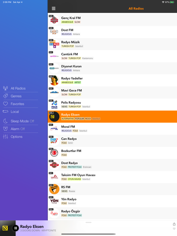 Radyo Kulesi - Turkish Radios iPad screenshot 2 - Music app