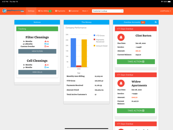 Paythepoolman iPad screenshot 1 - Business app