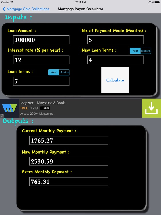 Mortgage Calc Collections