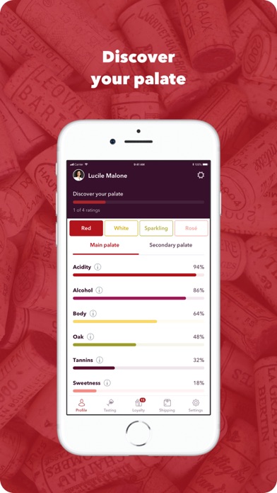 Palate Club - Wine Tasting App Screenshot