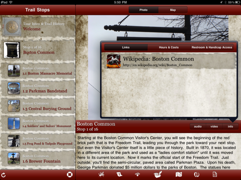 Tour Freedom Trail for iPad screenshot 4