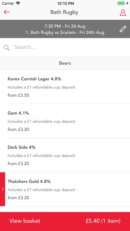 Click & Collect at Bath Rugby