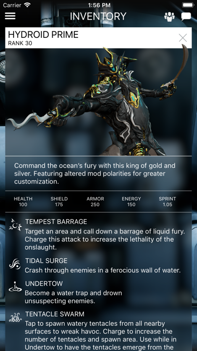 Warframe Companion Screenshot