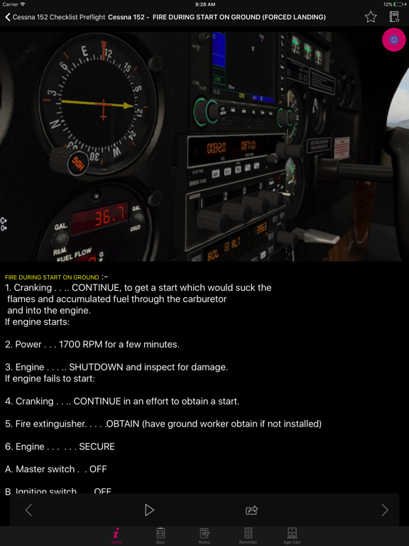 Screenshot #6 pour Cessna 152 Checklist Pilot