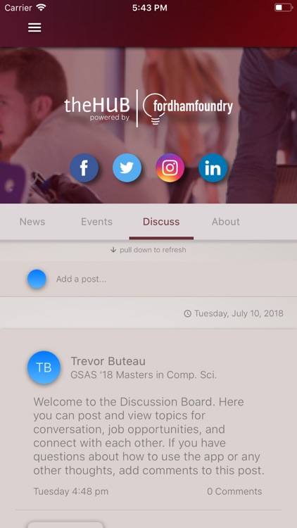 theHUB by the Fordham Foundry