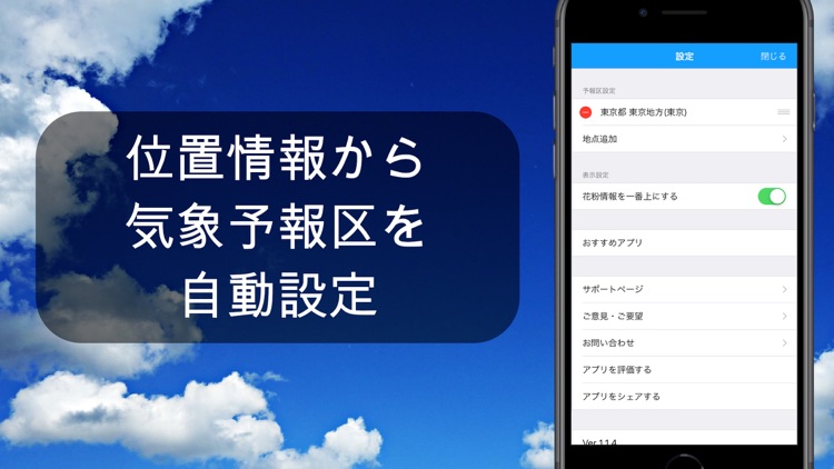 週間天気予報 Sunny