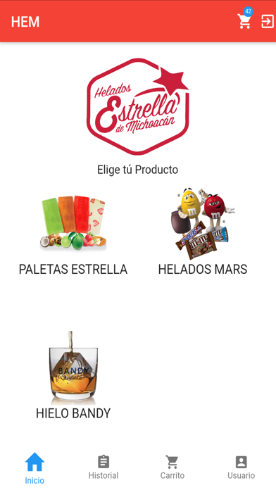 Helados Estrella Pedidos Screenshot