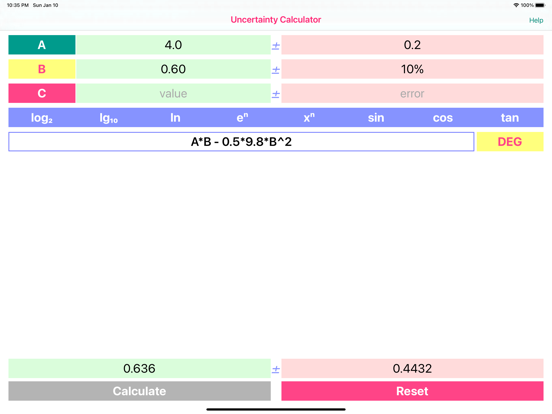 Screenshot #6 pour Uncertainty Calculator