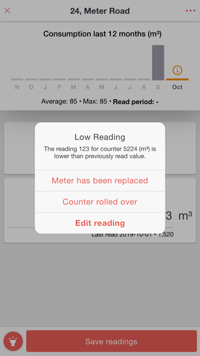 Metry Readings Screenshot