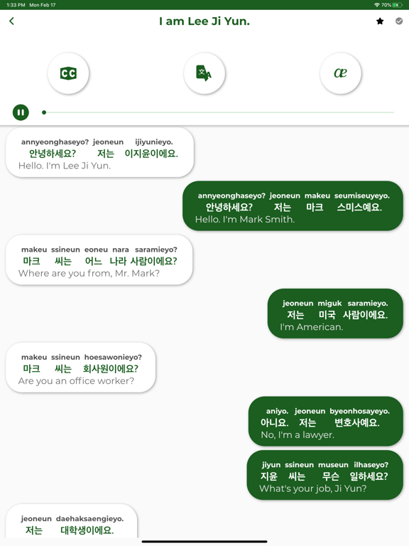 Korean ー Listening・Speaking iPad screenshot 8 - Education app