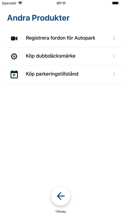 Parkeringstjänst Screenshot