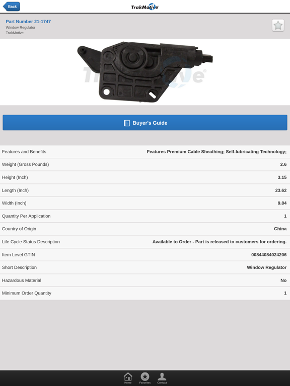 Screenshot #6 pour TrakMotive Parts Catalog