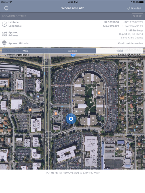 Screenshot #2 for Where Am I At? - GPS Maps App